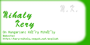 mihaly kery business card